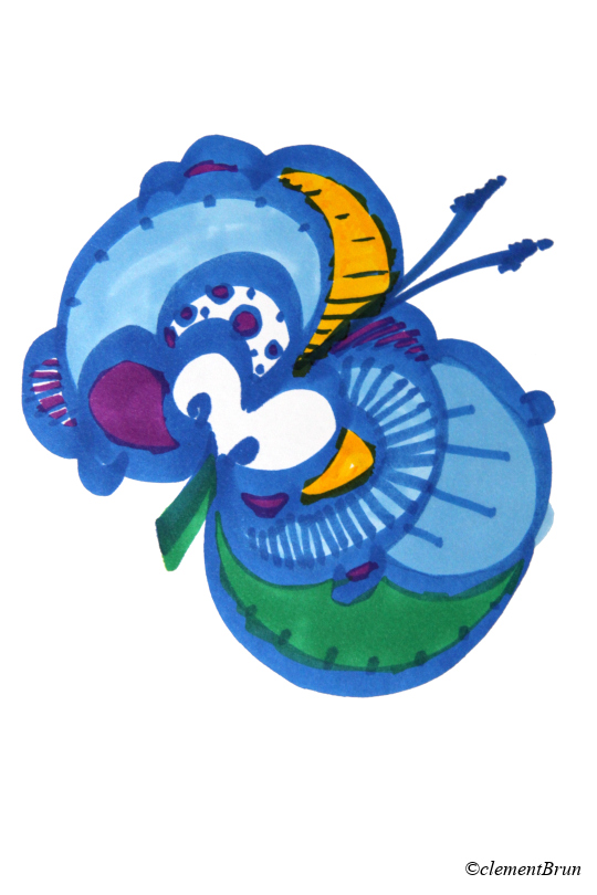 papillon fleur